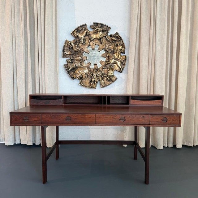 Mid-Century Modern 1960s Scandinavian Modern Rosewood Flip-Top Writing Desk by Peter Løvig Nielsen For Sale - Image 3 of 12