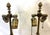 Antique French Art Nouveau Embossed Brass Candlestick Lamps- A Pair For Sale - Image 12 of 18