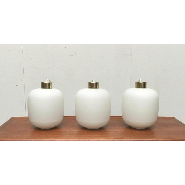 Mid-Century German Balloon Glass Pendant Lamps, 1960s, Set of 3 For Sale - Image 10 of 18