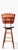 Pair of wood slat bar height swivel stools, designed by Arthur Umanoff. The stools are in excellent condition, having been...