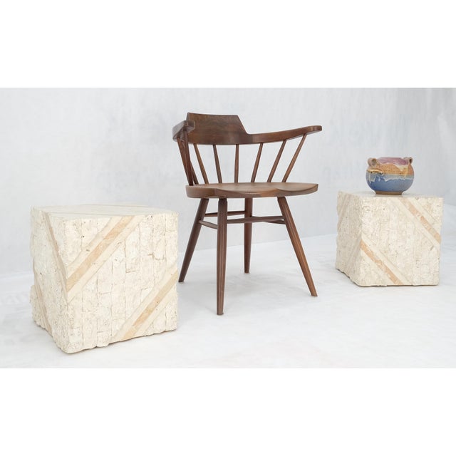 White Cube Shape Tessellated Polished Marble End Tables Night Stands - A Pair For Sale - Image 8 of 9