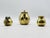 Mexican 1950s Los Castillo Taxco Brass & Stone Inlaid Tea Set, Mexican Modernism - Set of 3 For Sale - Image 3 of 18
