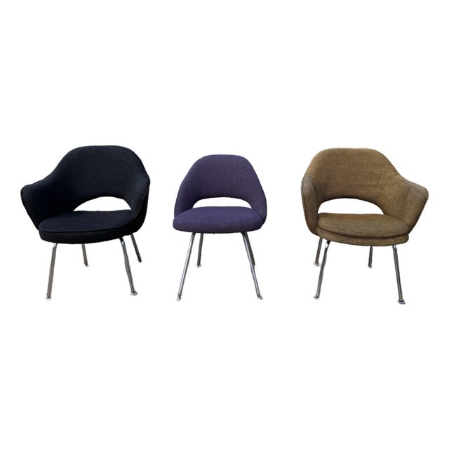 1970s Knoll International Upholstered Armchairs — Set of 3 For Sale