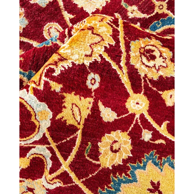 Textile Mogul, One-of-a-Kind Hand-Knotted Area Rug - Red, 8' 1" x 10' 5" For Sale - Image 7 of 8