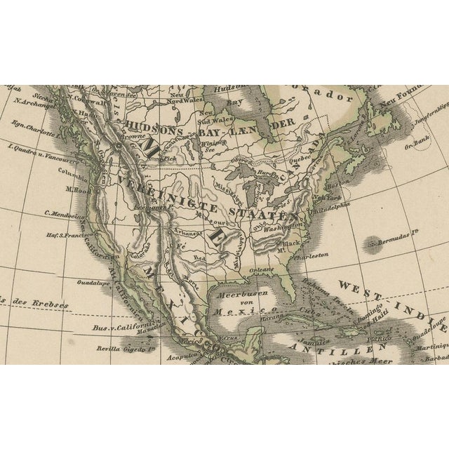 Western & Eastern Hemisphere Maps with World Double Hemisphere Engravings, 1857, Set of 2 For Sale - Image 12 of 17
