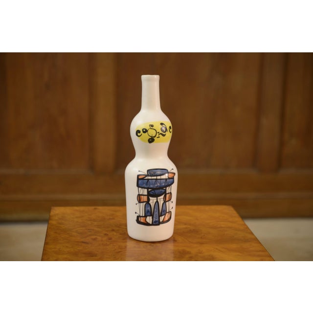 Blue Ceramic Bottle Vase by Roger Capron, 1960s For Sale - Image 8 of 8