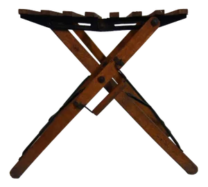 Folding Stool with Carrying Handle, 1930s-1940s