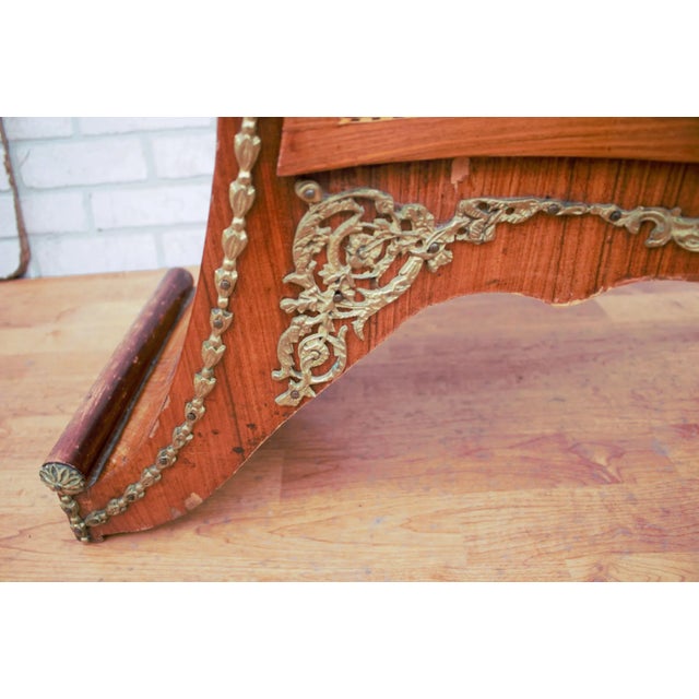 Brown Vintage French Renaissance Revival Style Flared Legs Side Tables - Pair For Sale - Image 8 of 13