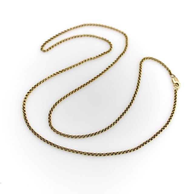 Taking a leftover piece of Victorian 14k gold chain, we’ve added a new 14k gold lobster clasp to create a great, versatile...