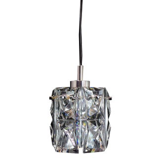 Austrian Chrome and Glass Hanging Light from Kalmar, 1970s For Sale