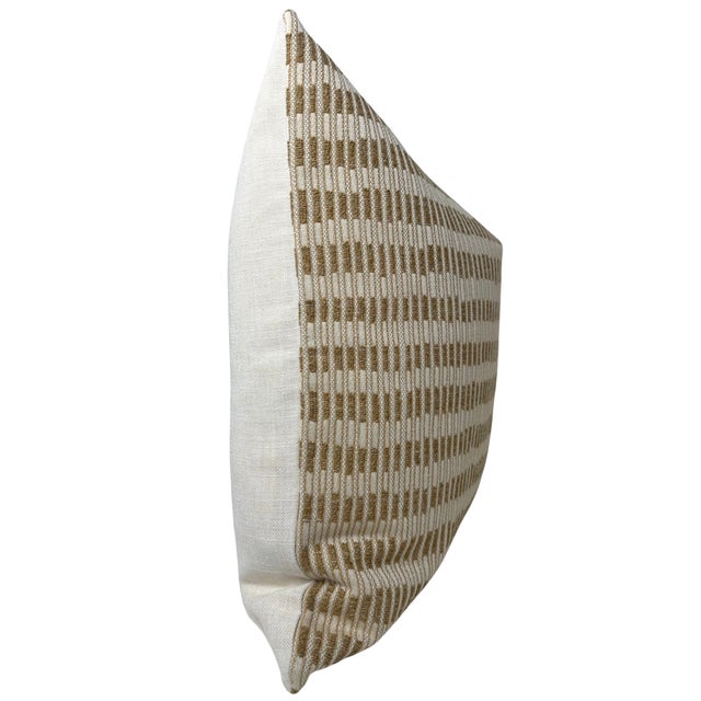 ⭐️ Ships Within 2 Days On the Front: Baja Woven Fabric On the Back: Natural Ivory Linen Fabric All pillow covers are sewn...