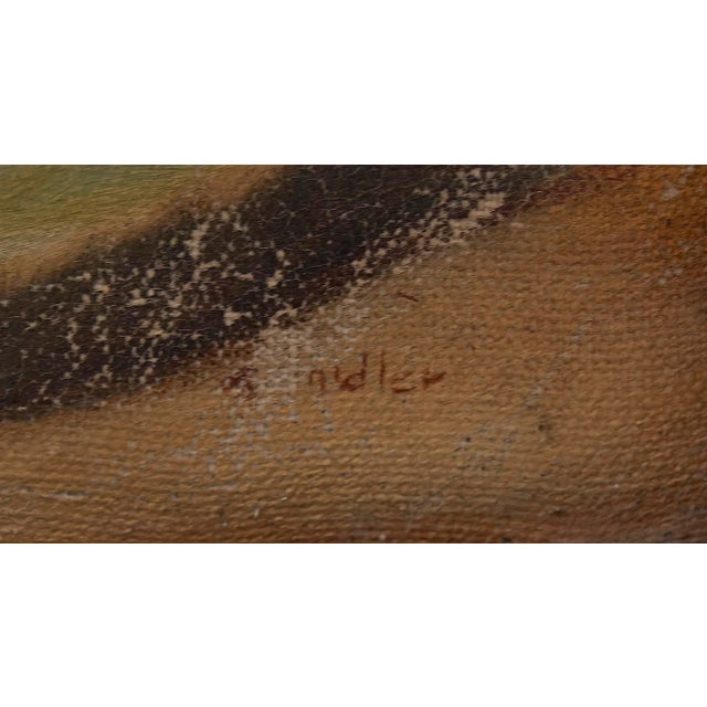 Paint American Regionalist Landscape Painting by Very Talented Mystery Artist For Sale - Image 7 of 10