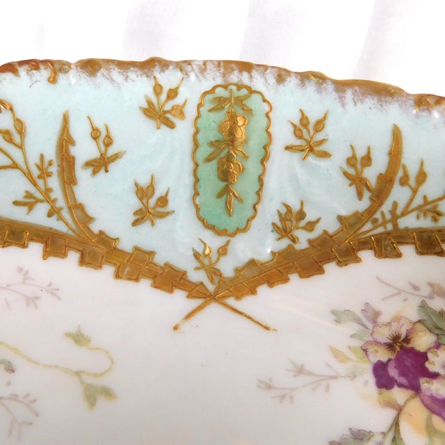 Ceramic 1900s Gorgeous Alfred Klingenberg Charles Dwenger Limoges Serving Bowl For Sale - Image 7 of 9