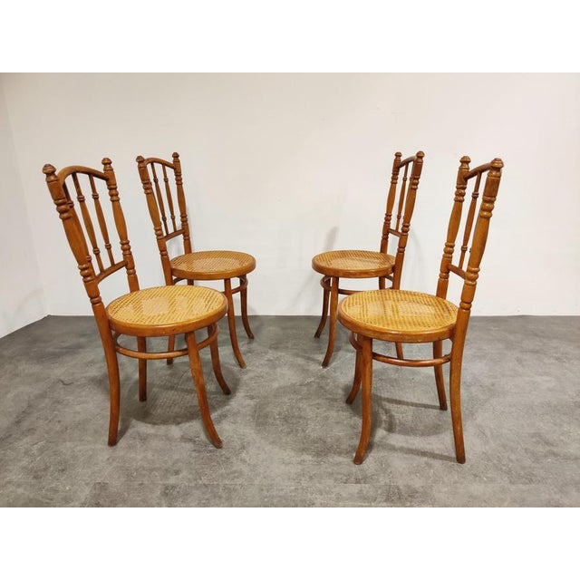 Vintage Bistro Chairs, 1950s, Set of 4 For Sale - Image 4 of 9
