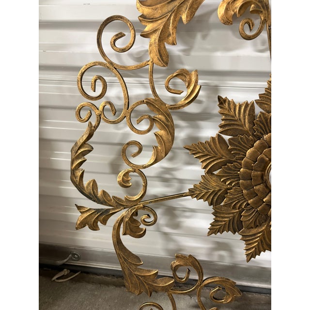 Decorative French Gold Ceiling Medallion, 19th Century For Sale - Image 4 of 6