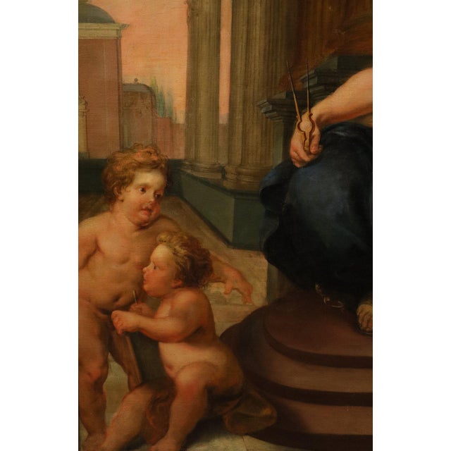 Theodoor Van Thulden, Allegory of Architecture, 1660, Oil on Canvas For Sale - Image 7 of 15