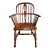 19th Century Handcrafted English Oak Windsor Armchair For Sale