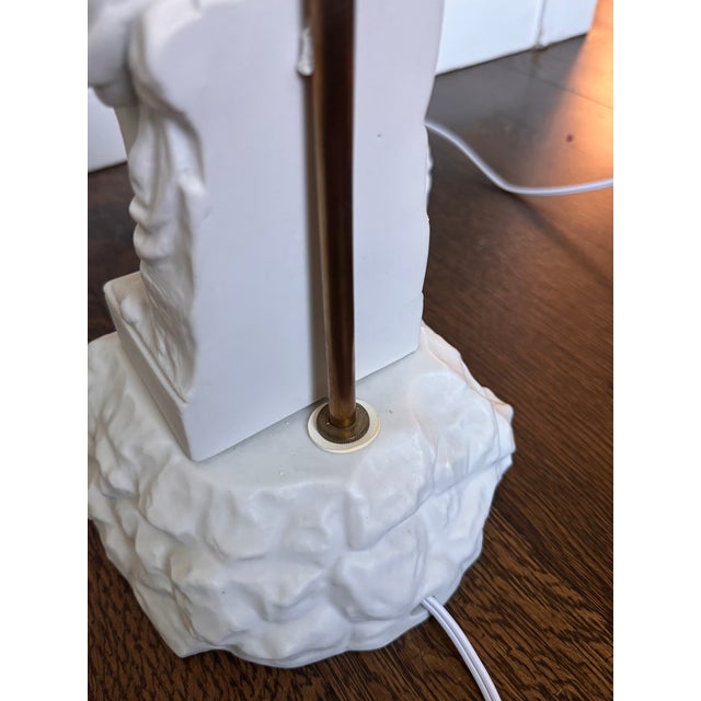 Hollywood Regency Vintage Arnart Japanese Bisque Porcelain Figural Table Lamps - Pair For Sale - Image 3 of 7