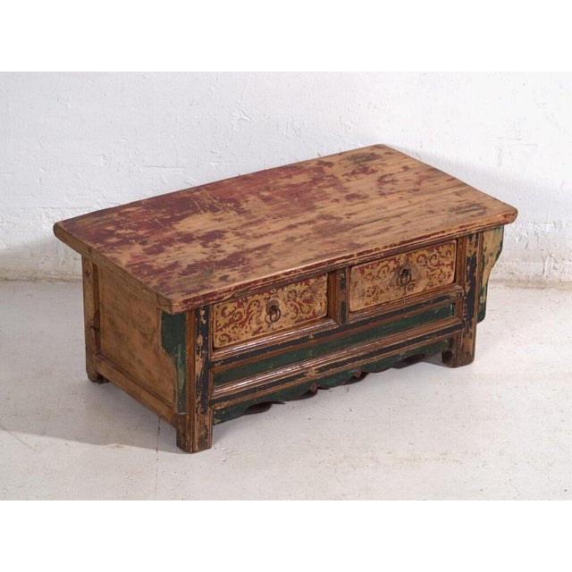 Polychrome Shanxi Kang Table For Sale - Image 3 of 13