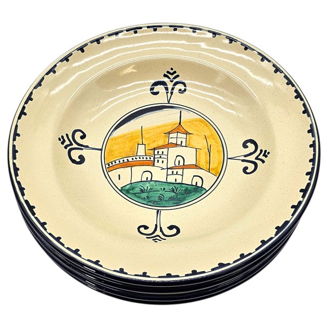 Late 20th Century Corso Dei Fiori “Casolare” Pasta Bowls, Set of Four For Sale - Image 4 of 10