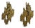 Brutalist Bronze Wall Lights attributed to Henri Fernandez, France, 1970s, Set of 2 For Sale