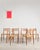 Dimensions: approx. 48 × 52 × 80 × 44 cm (width × depth × height × seat height) set of six very rare dining chairs,...