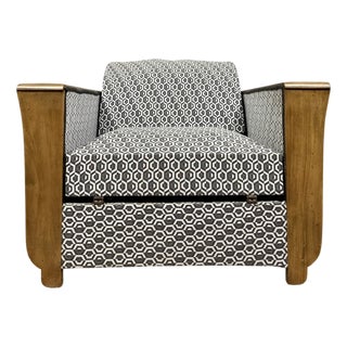 Vintage Tulip Lounge Chair in Light Wood, 1920s For Sale