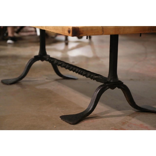 Coffee Mid-Century French Vallauris Ceramic and Oak Coffee Table Signed Jg Picard For Sale - Image 8 of 9