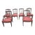 Set of Six George III Style Carved Mahogany Leather Upholstered Dining Chairs For Sale