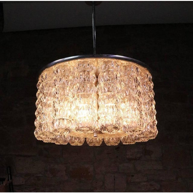 Austrian Drum Flush Mount Chandelier, 1950s For Sale - Image 6 of 7