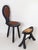 Set of Brutalist Spanish Tripod Chair with Goatskin Stool For Sale - Image 18 of 18