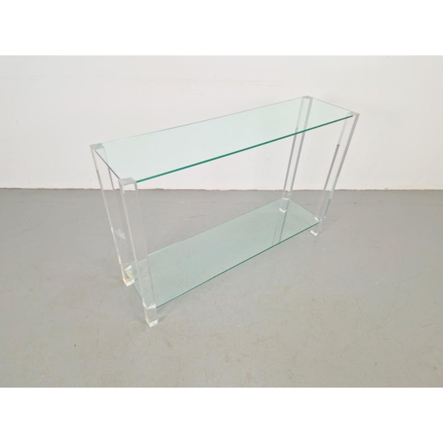 Glass and Acrylic The Hague Console Table from Bor Design, 1990s For Sale - Image 6 of 11