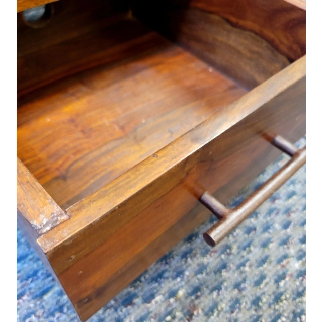 Early 21st Century Berman Rosetti Style Modern Rustic Nightstands For Sale - Image 5 of 6