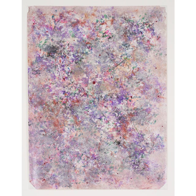 Purple Muse - Original Abstract on Laid Paper Multicolored, textured abstract composition by Judith W Winslow (JW)...