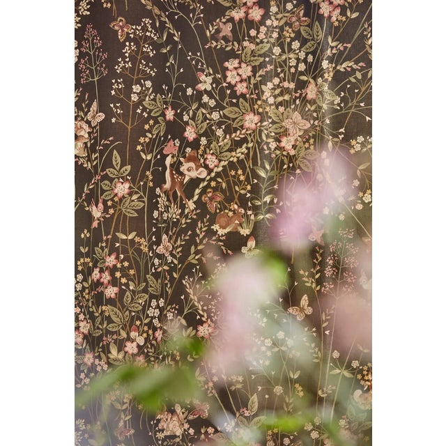 Traditional Sanderson Bambi Fabric in Chocolate For Sale - Image 3 of 3