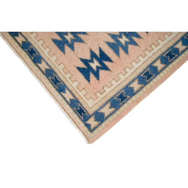 Low Pile Hand Knotted Area Rug For Sale - Image 11 of 12