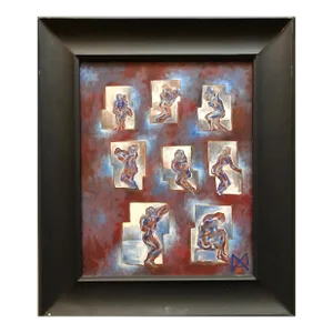 Matthias Alfen, Matthias Alfen German Sculptor Modern Abstract Expressionist Painting Psychogram