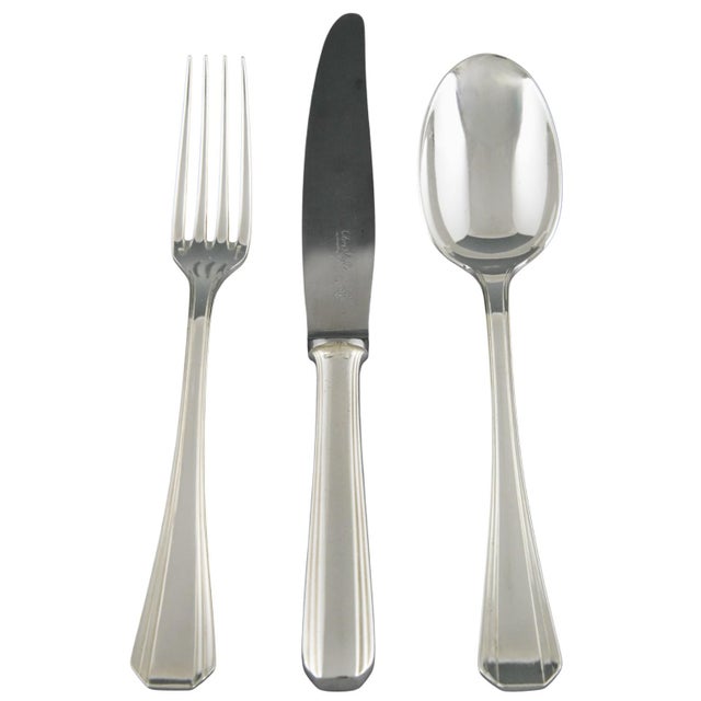 Art Deco Flatware Set by Luc Lanel for Christofle, 1936, Set of 117 For Sale - Image 4 of 9