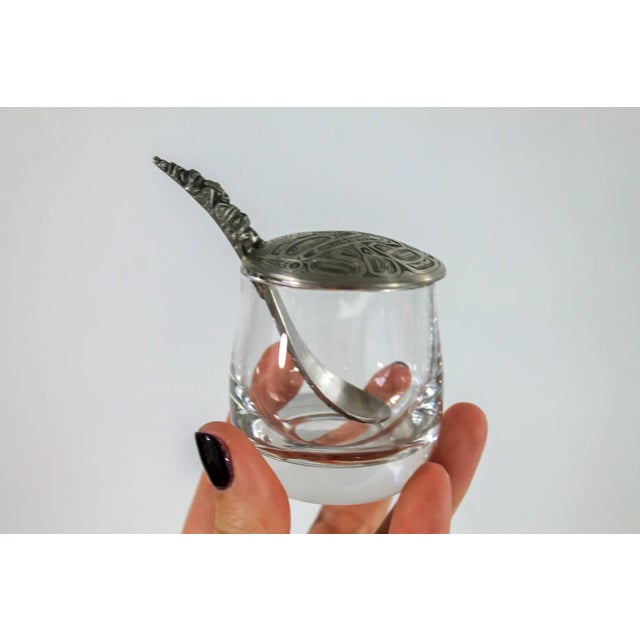 Mid 20th Century Boma Canada Fine Pewter Totem Spoon, Sugar or Jelly Jar For Sale - Image 5 of 12
