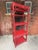 Late 20th Century Vintage Rattan Etagere Bookcase in Vermillion Red With Faux Tortoise Shell Finish - Newly Painted For Sale - Image 5 of 12