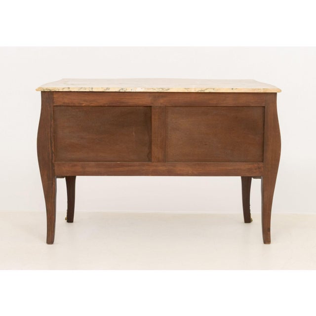 Louis XV Style Walnut Bombe Commode For Sale - Image 9 of 9
