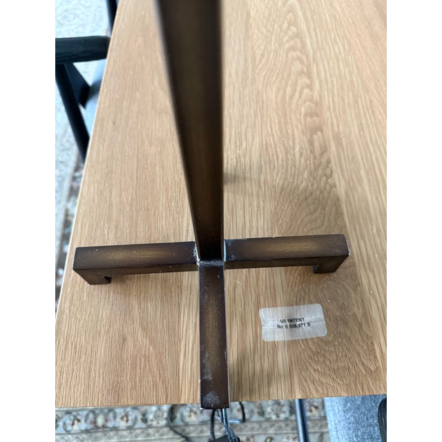 Metal Pair of Fine Art Lamps Quadralli Sculptural Table Lamps - Unmarked For Sale - Image 7 of 8