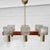 Brown Scandinavian Modern Teak & Glass Chandelier attributed to Hans-Agne Jakobsson for Hans-Agne Jakobsson Ab Markaryd, Sweden, 1950s For Sale - Image 8 of 17
