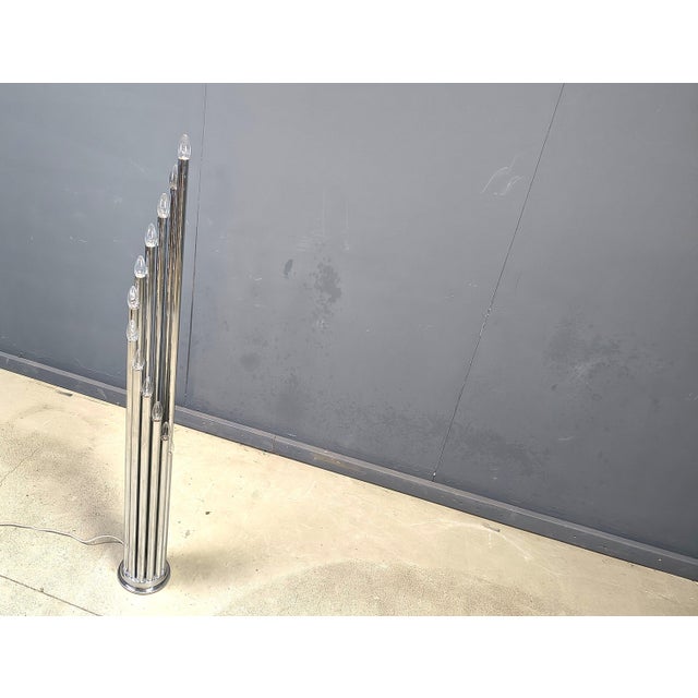 Goffredo Reggiani Vintage Chrome Floor Lamp by Goffredo Reggiani, 1970s For Sale - Image 4 of 13