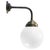 Vintage White Opaline Glass and Cast Iron Sconce For Sale - Image 9 of 9