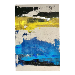 Vintage Modern Mid Century Signed Abstract Oil Painting Gerhard Richter Style