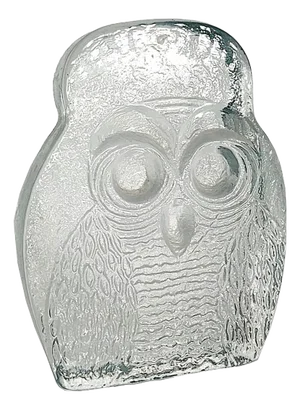 1960s Blenko Glass Owl Bookend Designed by Joel Myers