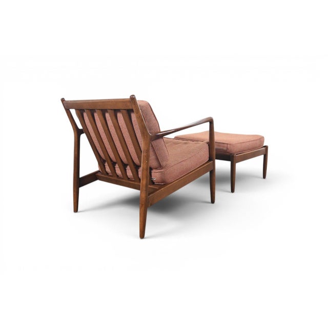 Mid 20th Century Mid 20th Century Dux Lowback Lounge Chair + Ottoman by Folke Ohlsson For Sale - Image 5 of 9
