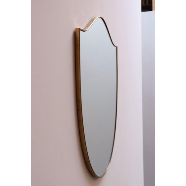 Gio Ponti Italian Modernist Ramati Shield Mirror by Vetreria Bonardi For Sale - Image 4 of 15