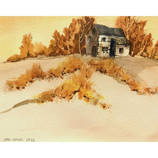 This is an original watercolour by Indiana artist Jean Gage, with the original signature of the artist. It is an original...